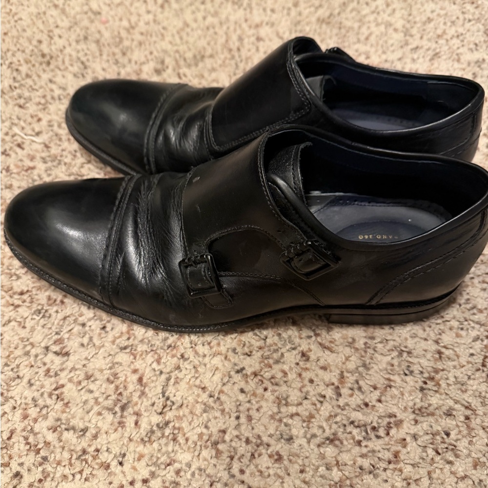 Cole Haan Black Leather Monk Strap Size 10